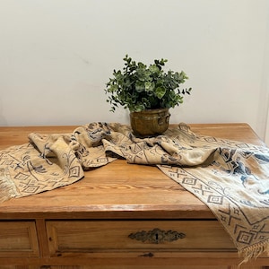 Antique Tapestry Table Runner | Shawl | Wall Hanging | Textile | Old World