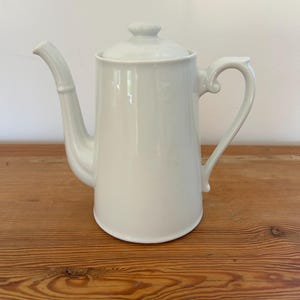 Apilco Cream Porcelain Coffee/Tea Pot | Made in France
