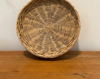 Vintage Wicker Paper Plate Holders - Set of 6 | Boho Wall Decor