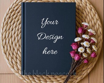 Planer Mockup Schwarz – Digitales Produktfoto für Buch- & Coverdesigns