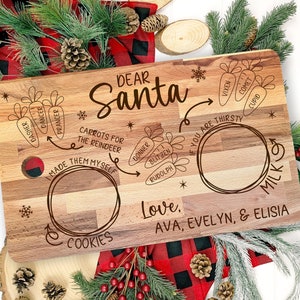 Santa Tray SVG / Buon Natale in formato SVG / Caro Babbo Natale in formato SVG / latte e biscotti in formato SVG / Cookie Tray SVG / biscotti e latte in formato SVG / vassoio di Natale