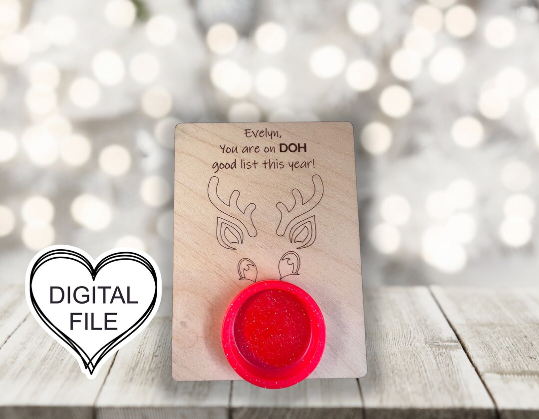 Playdoh Holder Rudolph Playdoh Stocking Stuffer Christmas SVG File
