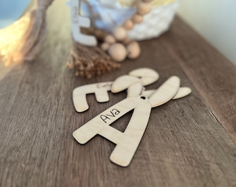 Personalized Easter Basket Tags SVG Easter Basket Laser File for glowforge