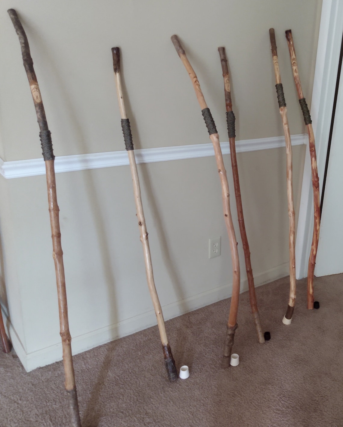 Wood Spirit Walking Stick Etsy