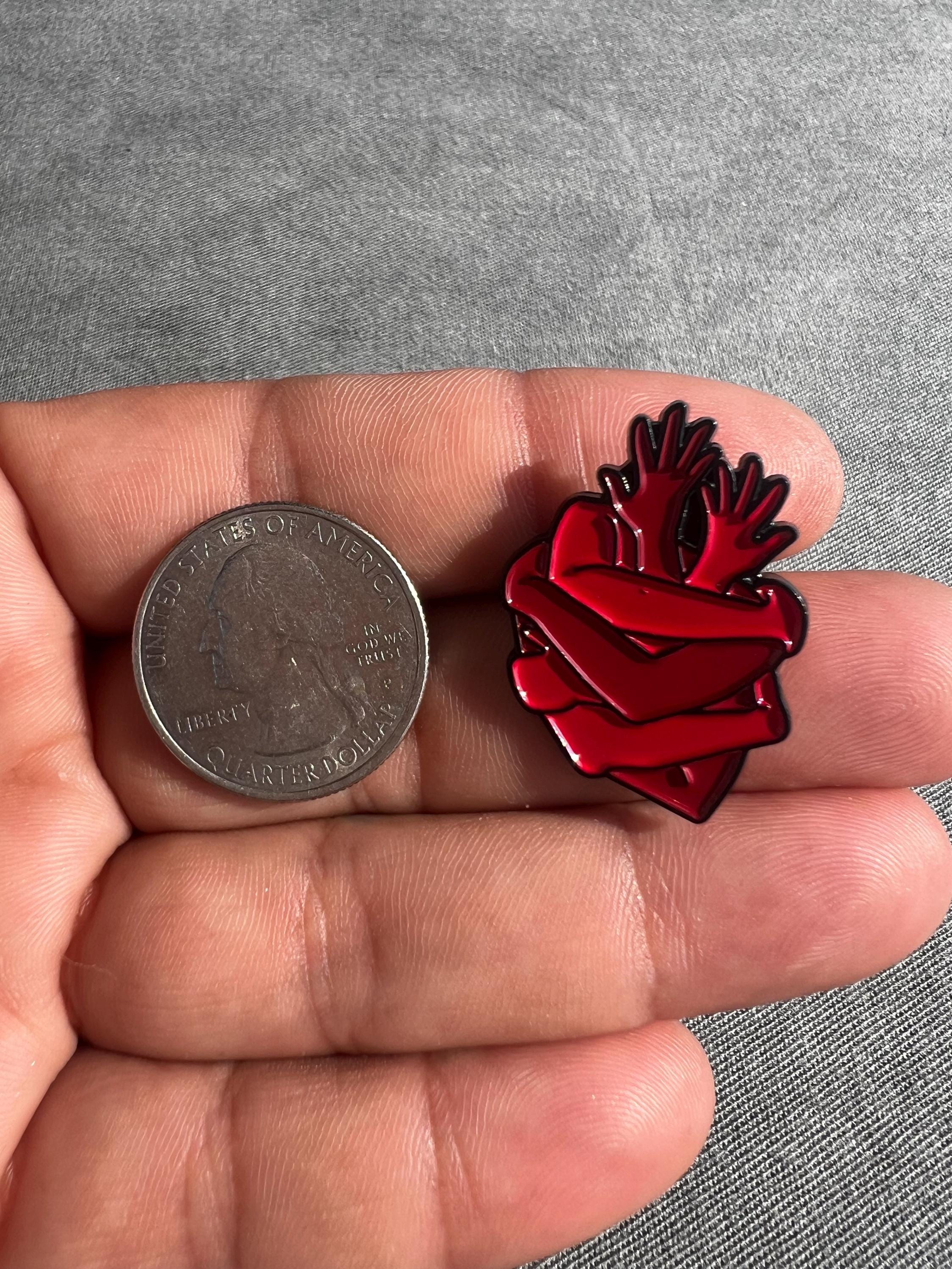Hugging A Pin Arm Shaped Hugging Heart Enamel Lapel Pin - Etsy