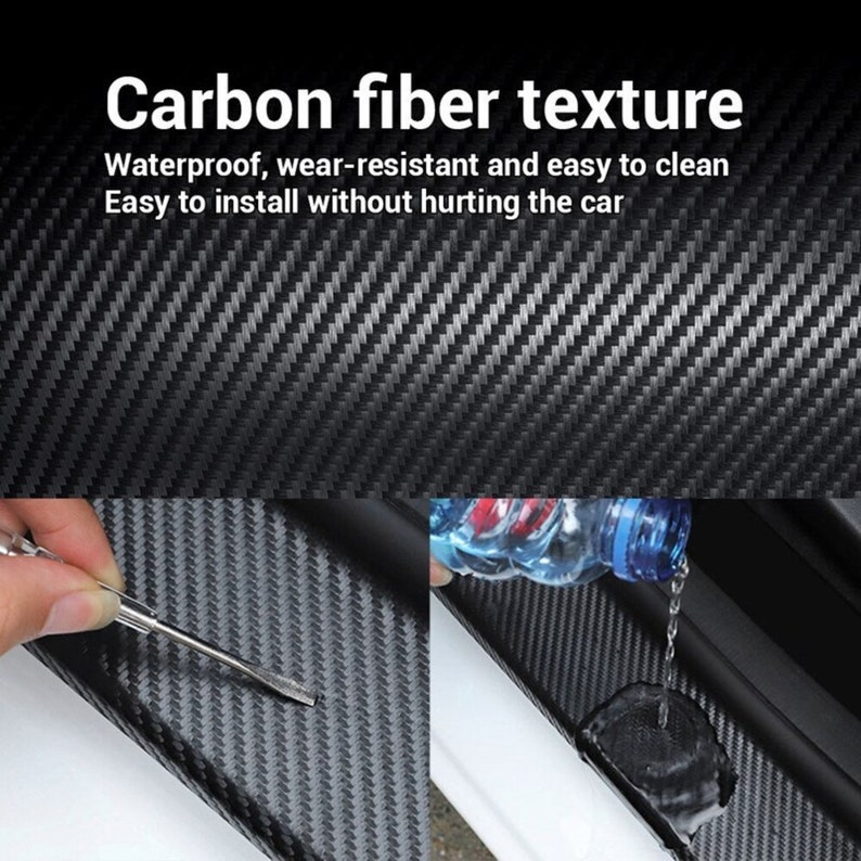 Nano Carbon Fiber Car Sticker DIY Paste Protector Strip Auto Etsy