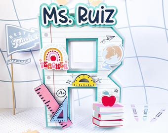 Personalized 3D Letter for Teachers and school staff Teacher Classroom Desk Decor Teacher Appreciation week Gift End of School Year Present