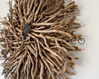 Guirlande de branches naturelles, décoration murale très grande brindille de 30 pouces, vie côtière, décoration côtière, style cottage, maison de plage, bois flotté bohème, vigne