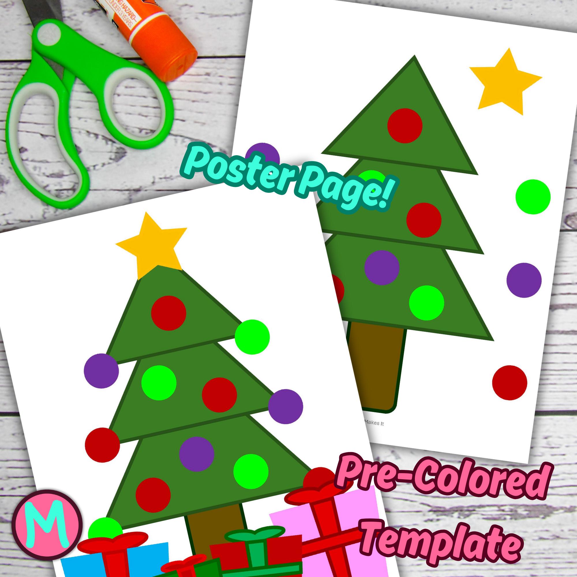 Christmas Tree With Presents Craft Template: Cut & Glue Paper Craft ...