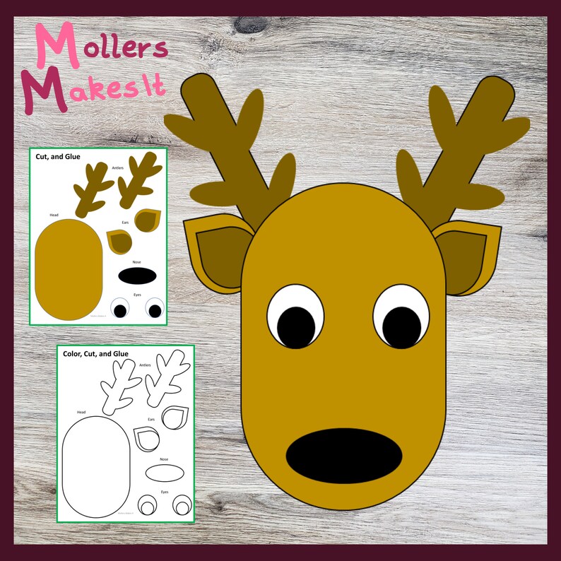 Rambunctious Reindeer Craft Template for Preschool, Kindergarten, Elementary, Homeschool