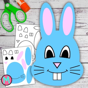 Bunny Rabbit Head Craft Template: Easter Paper Craft (PDF)