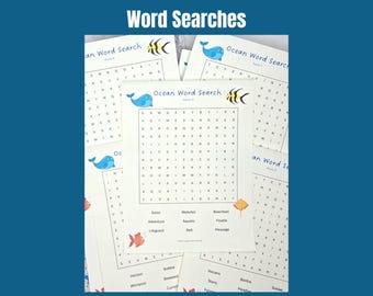 Ocean Word Search|Printable Ocean Activity For Kids (PDF)