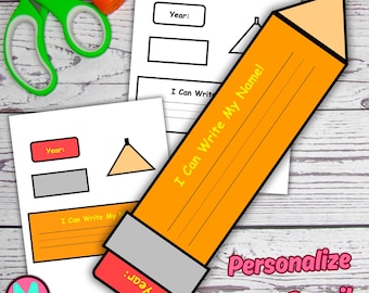 Modèle d'artisanat au crayon : papier découpé et collé (PDF)