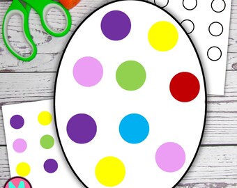Molde para artesanato de ovos de Páscoa: Atividade infantil para recortar e colar (PDF)