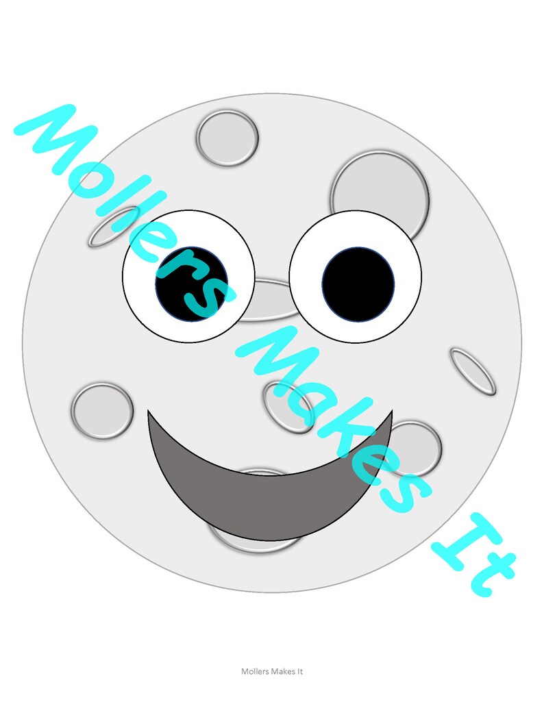 Moon Craft Template Paper Pattern for Kids, Preschool, Kindergarten ...