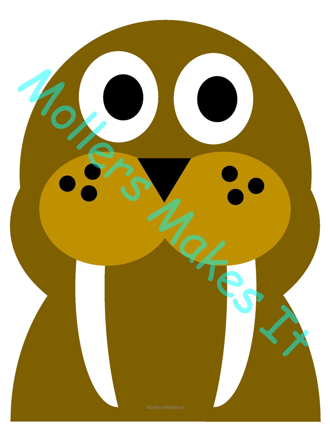 Walrus Paper Craft Pattern Template for Kids in Preschool, Kindergarten Walrus Paper Craft Pattern Template for Kids in Preschool, Kindergarten