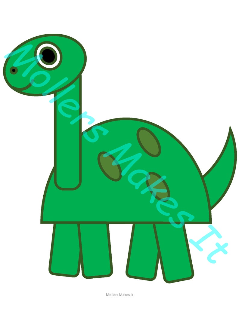 Brontosaurus Dinosaur Craft Pattern Template for Kids in Preschool ...
