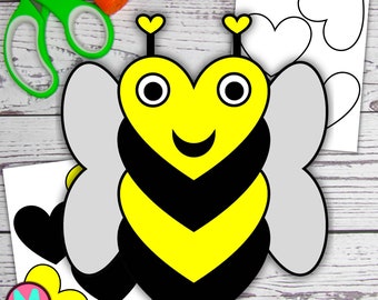 Bumble Bee Craft Template: Spring Kids Activity (Digital Download)