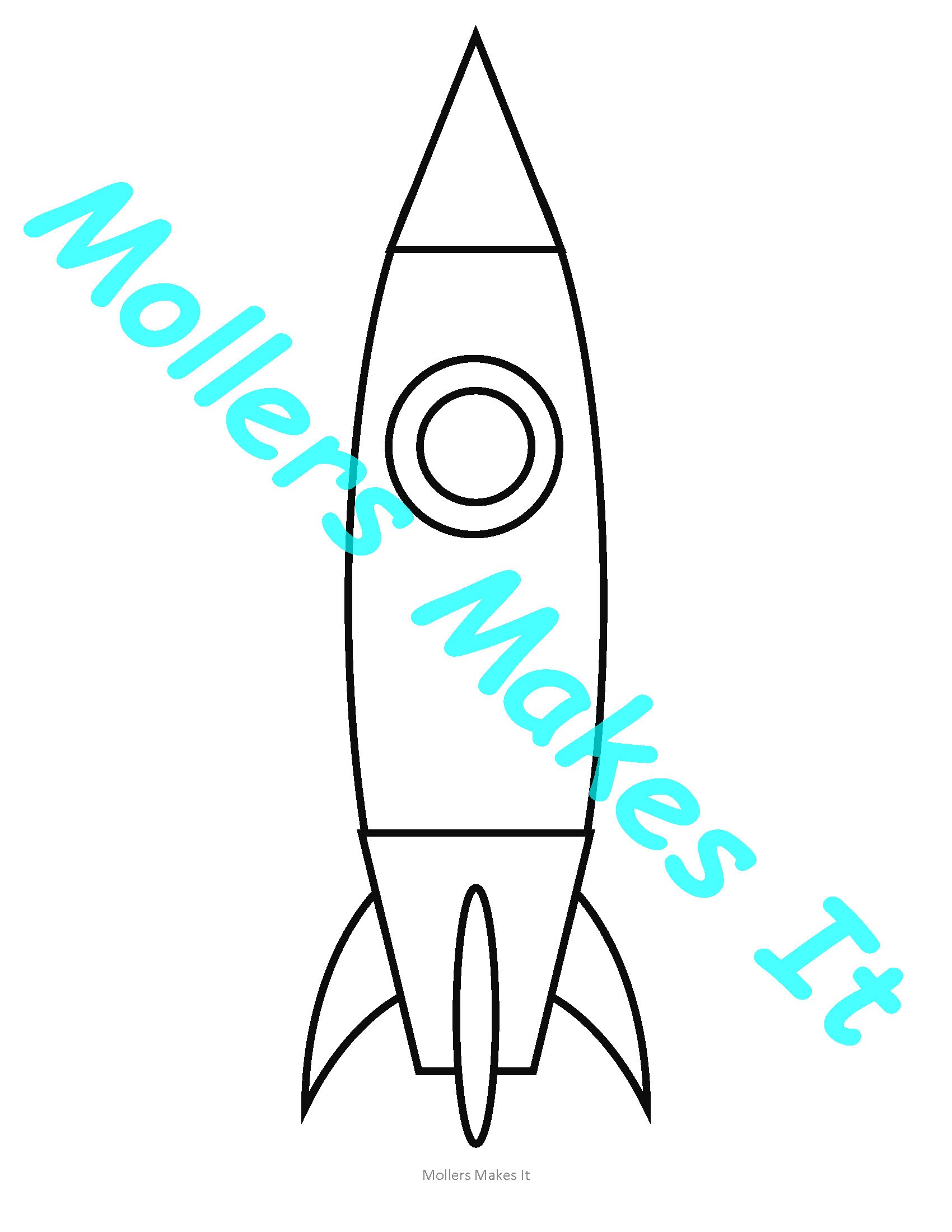 Rockin' Rocket Paper Craft Template for Kids, Preschool, Kindergarten