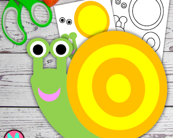 Snail Craft Template: Cut and Glue Bug Activity (PDF)