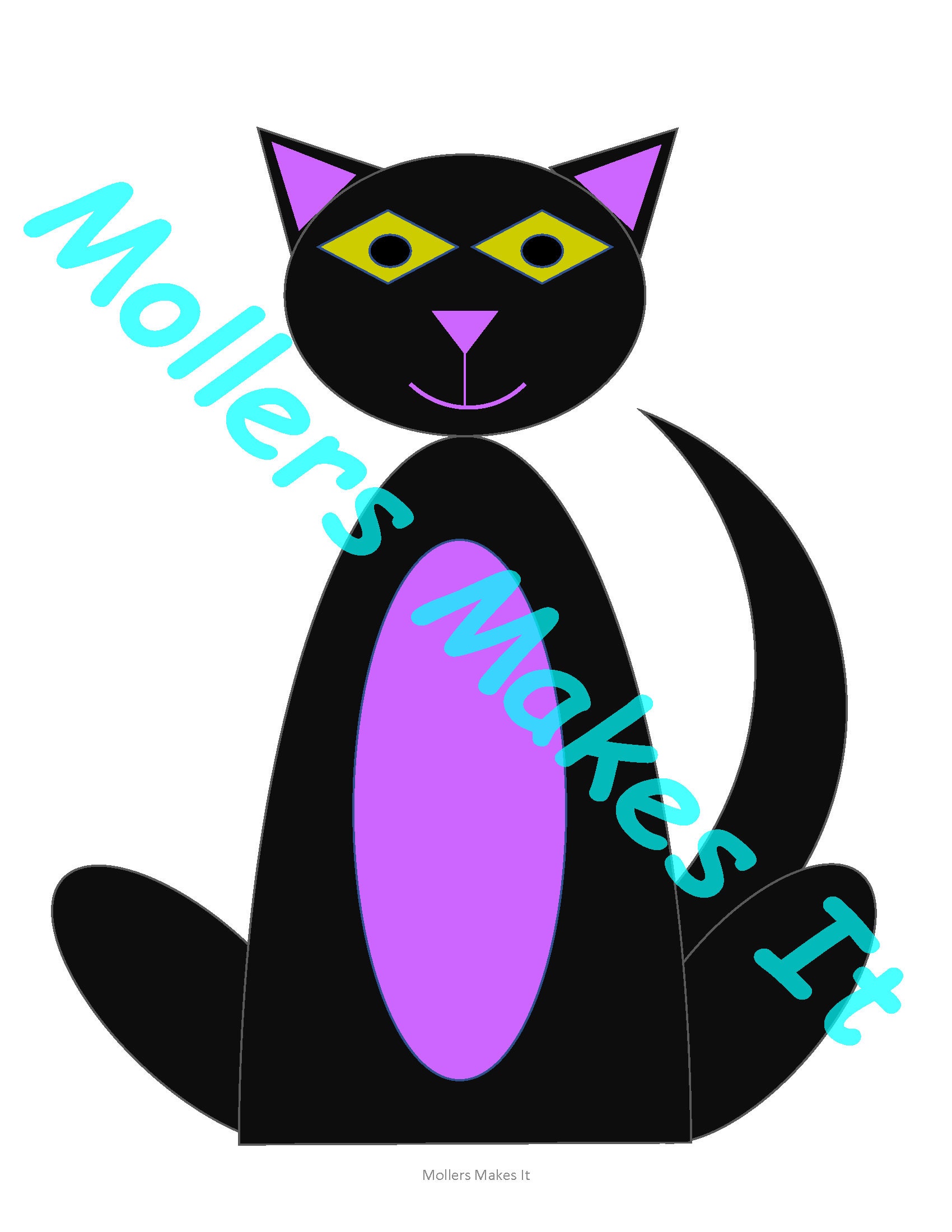 Halloween Cat Paper Craft Printable Pattern Template for Kids Preschool ...