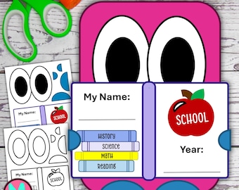 Modèle d'artisanat rose monstre scolaire : activité de retour à l'école (PDF)