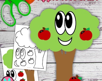 Apple Tree Craft Template: Cut & Glue Paper Craft (PDF)