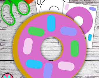 Plantilla para manualidades con donas de chispas: para recortar y pegar (PDF)