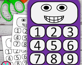Calculator Craft Template Printable Cut and Glue Back to School Activitiy For Kids (PDF)