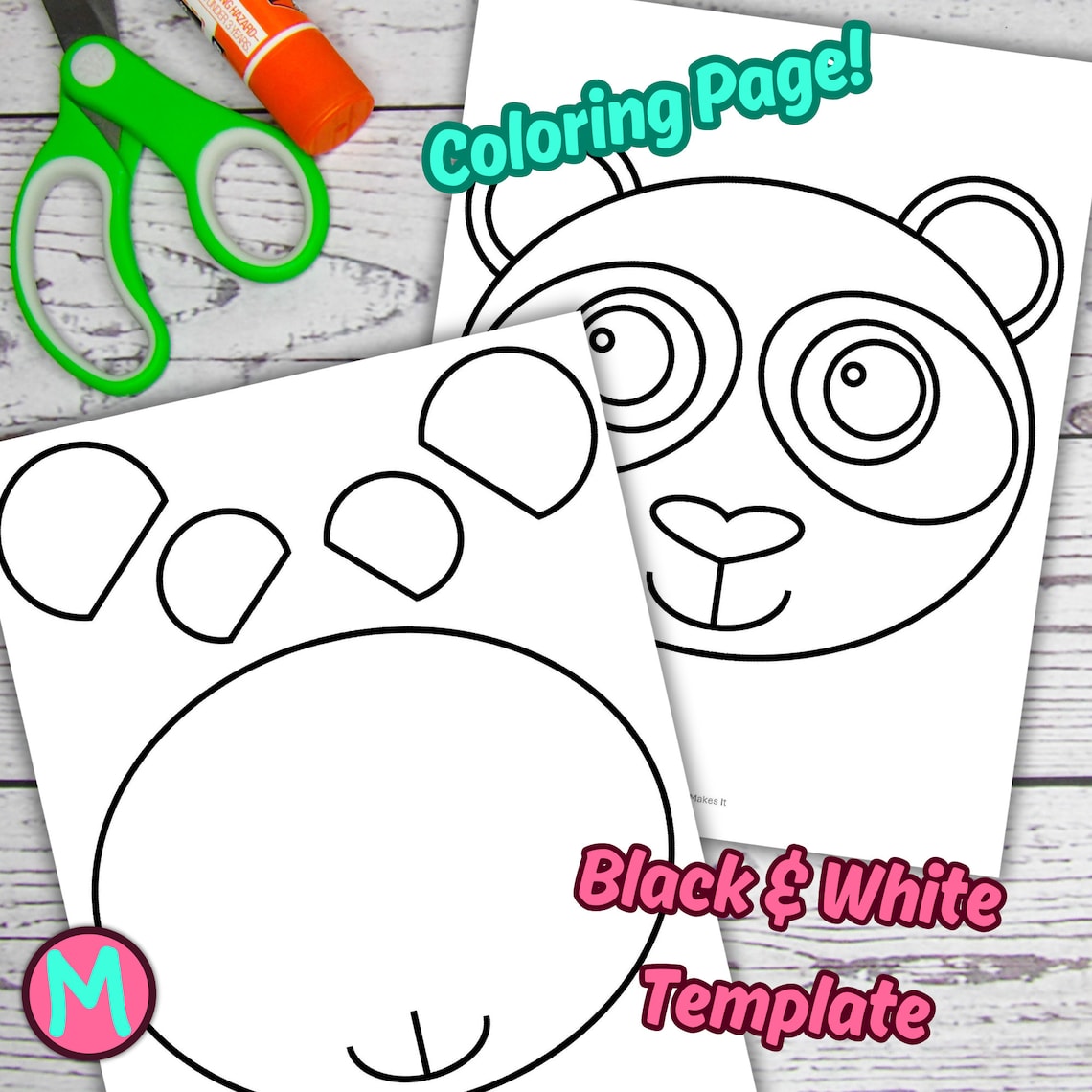 Panda Craft Template for Kids, Cute Panda Craft for Preschool, Simple Toddler Craft, Fun Animal ...