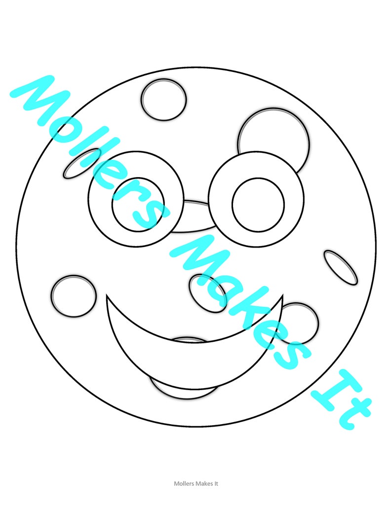 Moon Craft Template Paper Pattern for Kids, Preschool, Kindergarten ...
