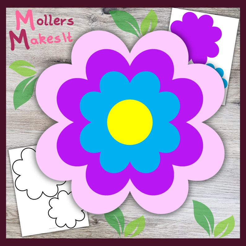 Fabulous Garden Flower Craft Template for Preschool, Kindergarten ...