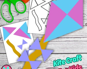 Drachen-Craft-Vorlage: Druckbares Cut & Glue Papiermodell für Kinder (PDF)