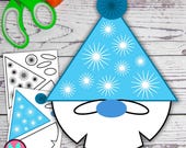 Winter Gnome Paper Craft Template: Printable Cut & Glue Activity For Kids (PDF)