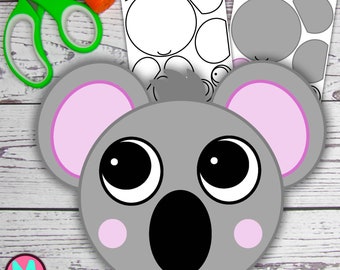 Koalapysselmall: Klipp och limma djurprojekt (PDF)