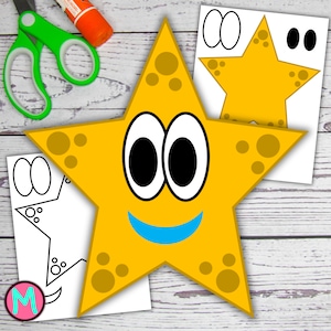 Star Craft Template for Kids: Preschool Cut and Glue Activity (PDF Download