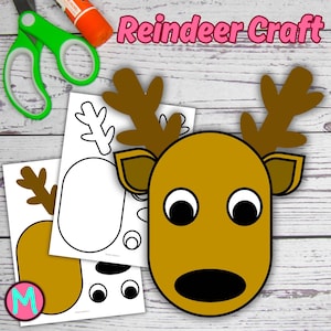 Reindeer Craft Template: Easy Cut & Glue Activity (PDF Download)