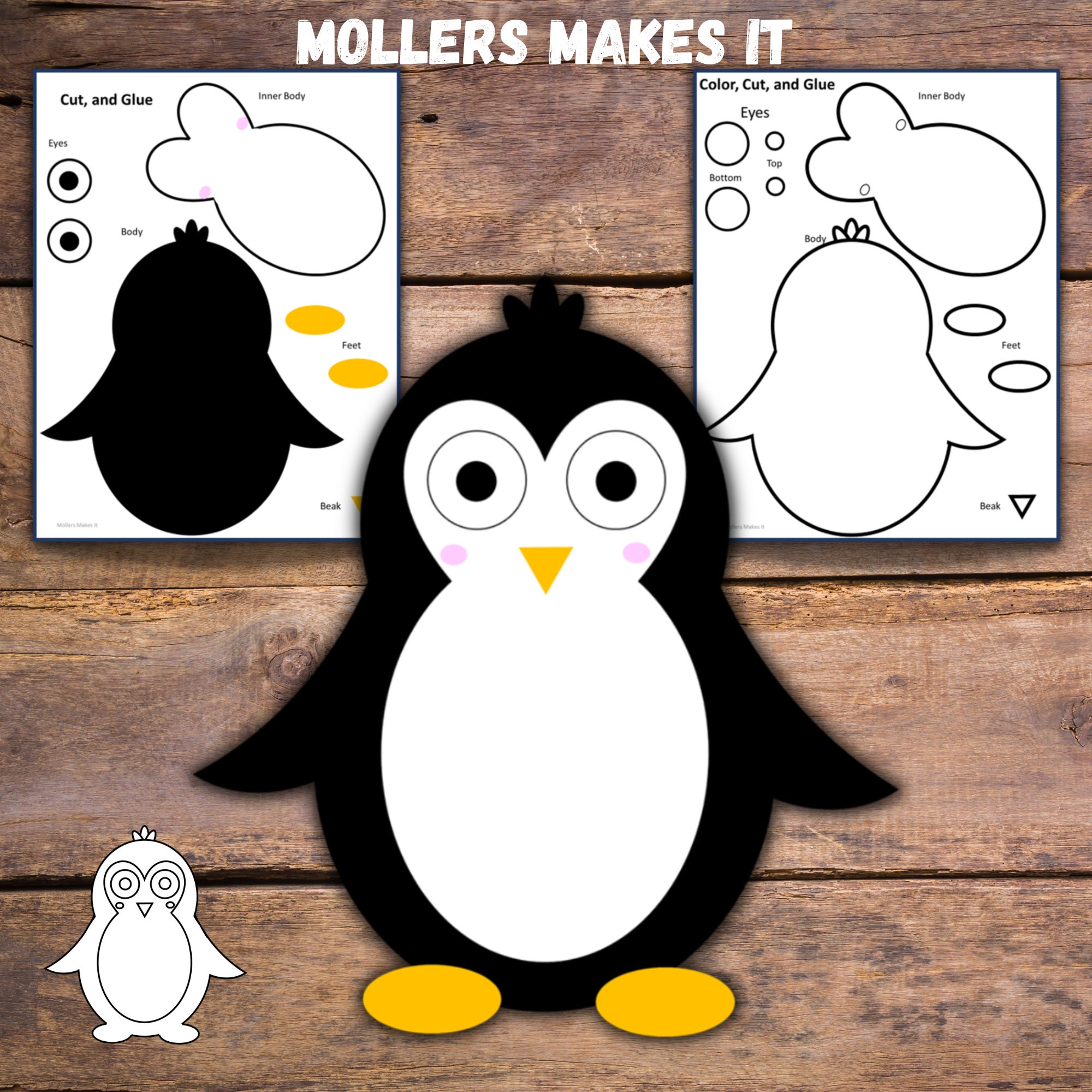 Penguin Craft Template Penguin Craft Template