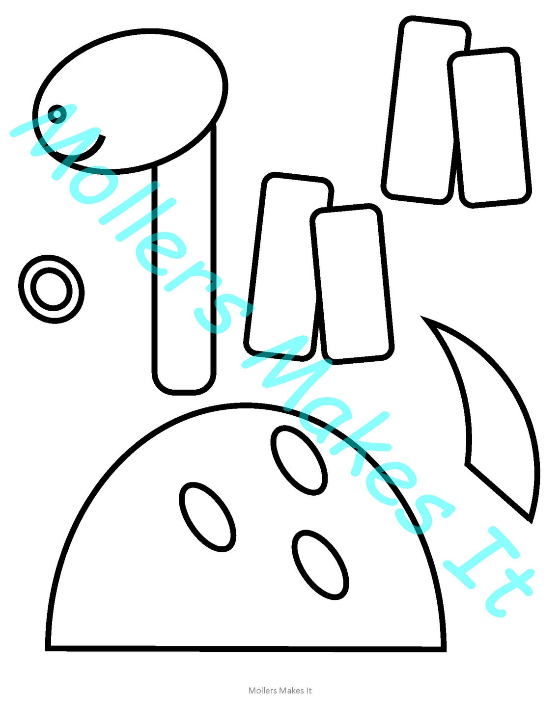 Brontosaurus Dinosaur Craft Pattern Template for Kids in Preschool ...
