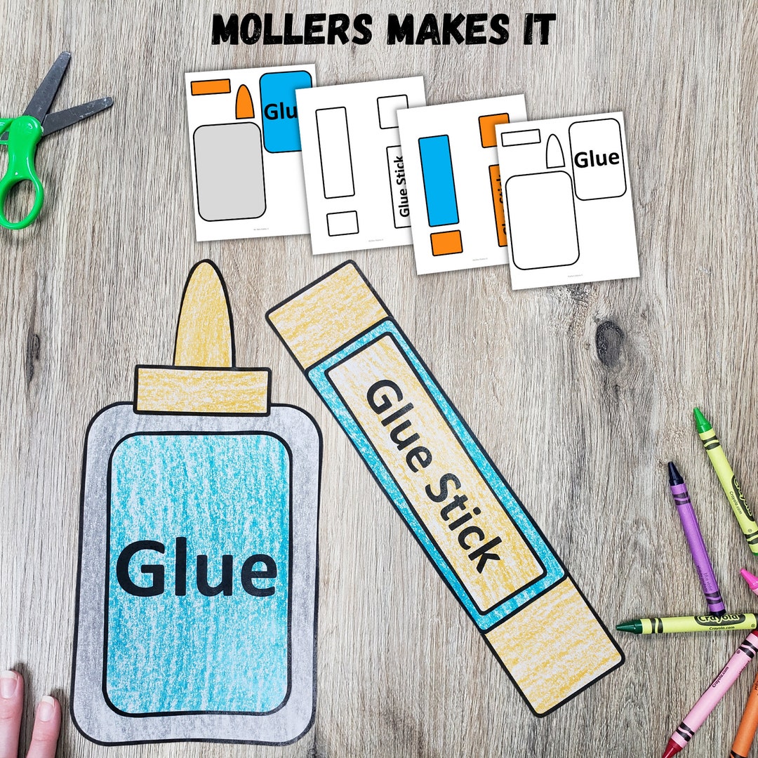 Gleeful Glue Paper Craft Template for Kids Preschool - Etsy