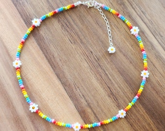 Rainbow Daisy Choker