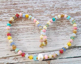Candy Jade and Quartz Choker