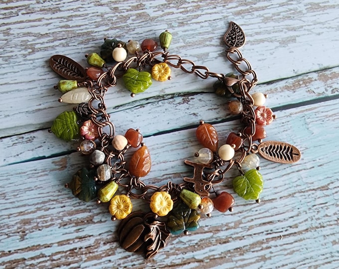 Autumn Charm Bracelet~fall Charm Bracelet~autumn Bracelet~fall Bracelet ...