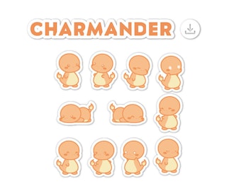 高品質のポケモン ヒトカゲ SVG PNG 300 dpi クリップアート #004