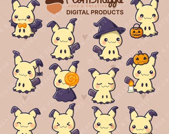 12 Mimikyu Chibi Kawaii Halloween