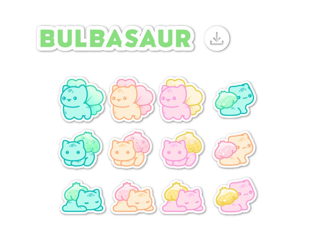 12 Bulbasaur Stickers - Etsy