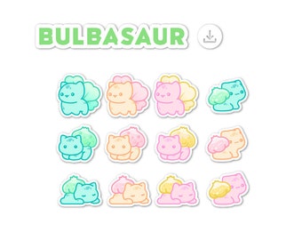 12 Bulbasaur Stickers