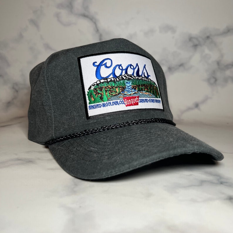 Coors Banquet Beer Mountain Trucker Hat Vintage Snapback Hat Etsy