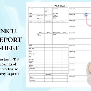 Ultimate NICU Report Sheet! Digital Download