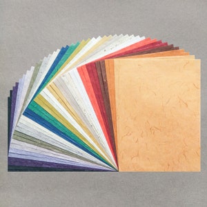 Assorted A4 Earth Unryu Kozo Paper Set 40 Sheets | Mulberry Paper by Kozo Studio